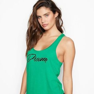 Victoria’s Secret Green Tank Top with Dream Print Medium